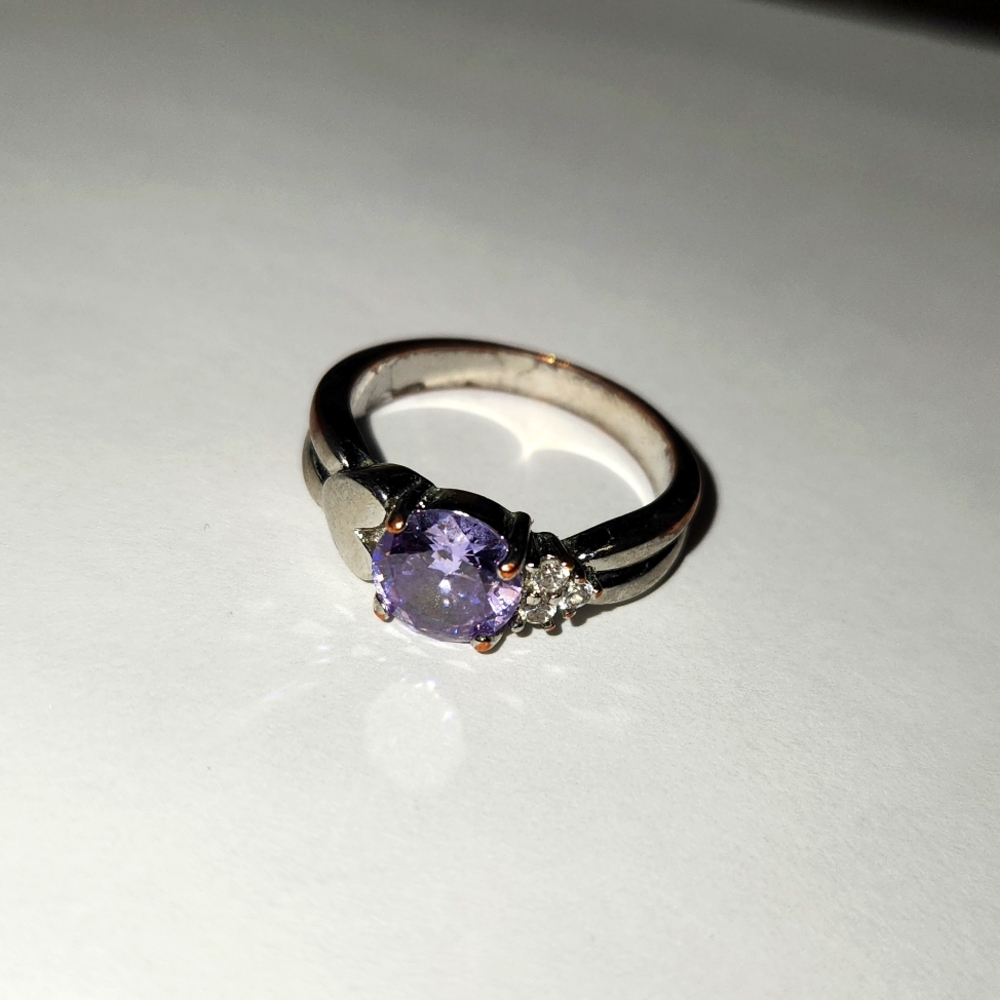 Purple Diamond Ring